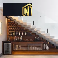 KỆ CẦU THANG THIẾT KẾ TỦ ĐỰNG RƯỢU SANG TRỌNG - KCT04